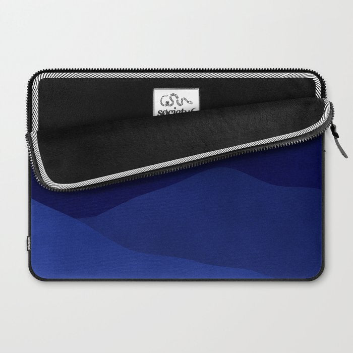 Indigo Mountains Abstract Landscape Laptop Sleeve Gallery Image 2
