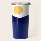 Indigo Mountains Abstract Landscape Travel Mug Gallery Image 2