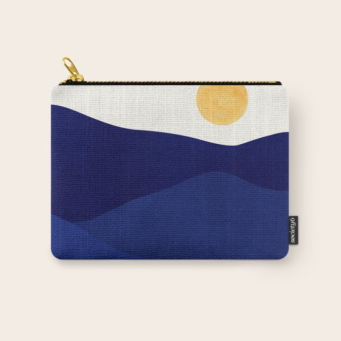 Indigo Mountains Abstract Landscape Carry All Pouch Gallery Image 1