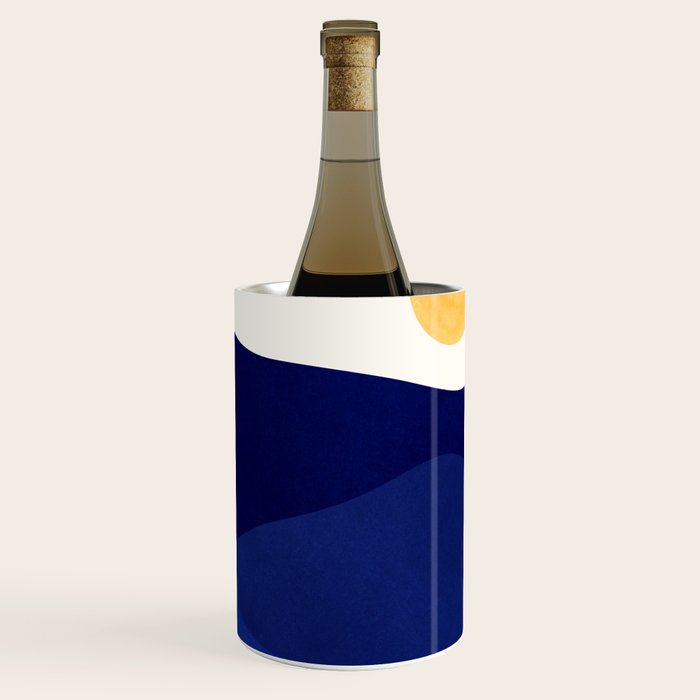 Indigo Mountains Abstract Landscape Wine Chiller Gallery Image 1