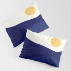 Indigo Mountains Abstract Landscape Pillow Sham Gallery Image 3