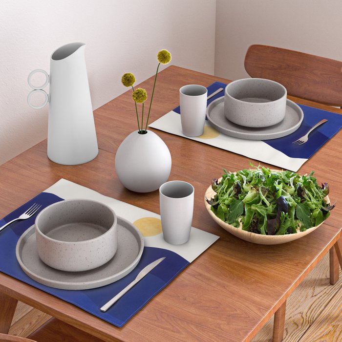 Indigo Mountains Abstract Landscape Placemat Gallery Image 2