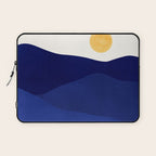 Indigo Mountains Abstract Landscape Laptop Sleeve Gallery Image 1