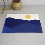 Indigo Mountains Abstract Landscape Rug Gallery Image 1
