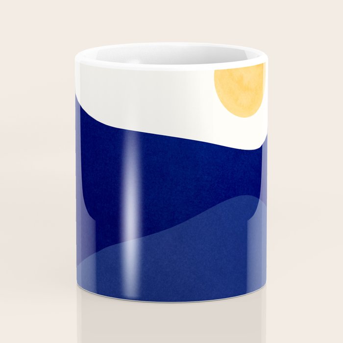 Indigo Mountains Abstract Landscape Coffee Mug Gallery Image 4