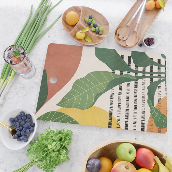 Tropical Garden Leaves 03 Cutting Board Gallery Image 2