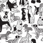 Geometric sweet wet noses // white background black and white dogs Coffee Mug Gallery Image 2