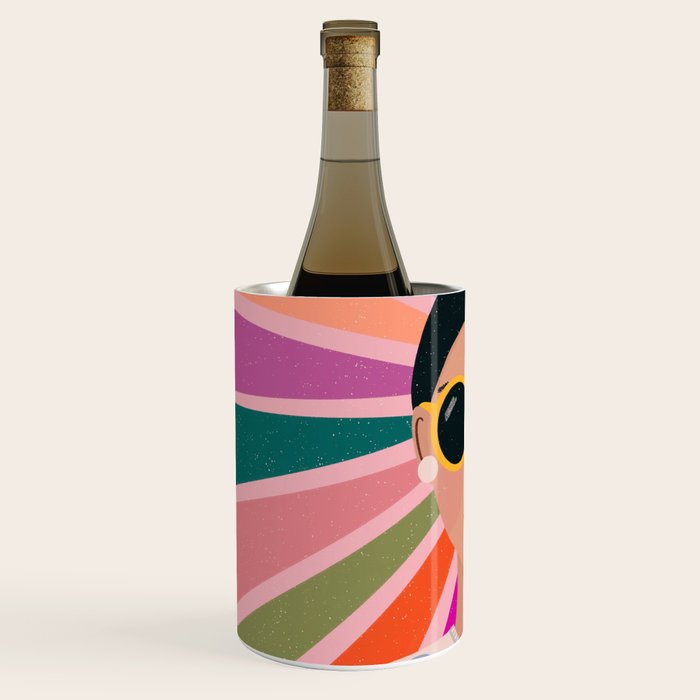 Woman Portrait -Retro Fun Wine Chiller Gallery Image 2