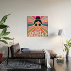 Woman Portrait -Retro Fun Wood Wall Art Gallery Image 2
