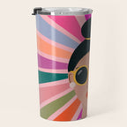 Woman Portrait -Retro Fun Travel Mug Gallery Image 3