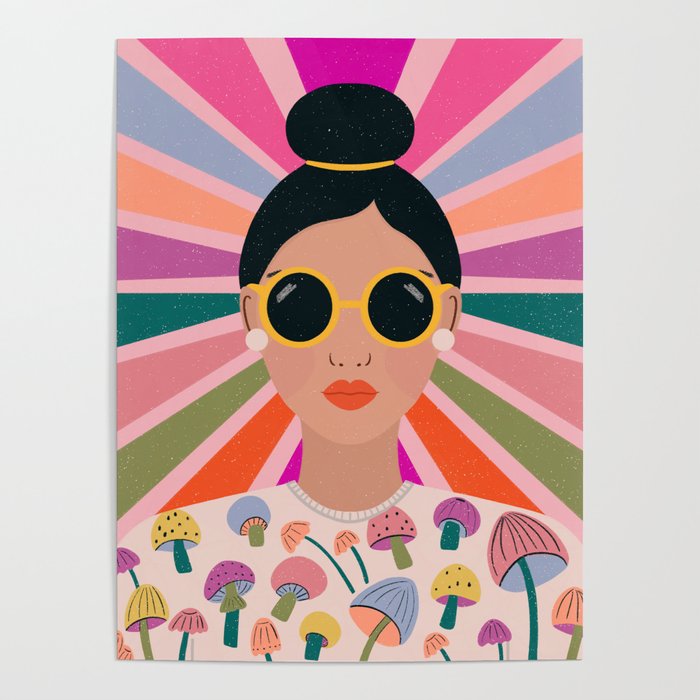 Woman Portrait -Retro Fun Poster Gallery Image 1
