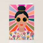 Woman Portrait -Retro Fun Stationery Card Gallery Image 2