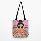 Woman Portrait -Retro Fun Tote Bag Gallery Image 2
