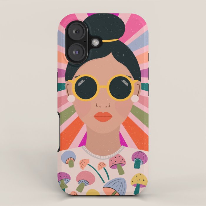 Woman Portrait -Retro Fun iPhone Case Gallery Image 1