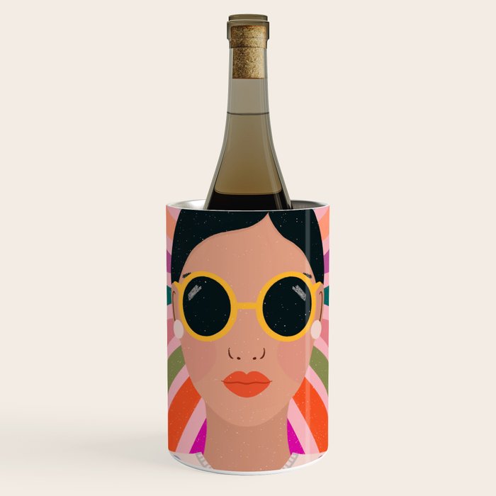 Woman Portrait -Retro Fun Wine Chiller Gallery Image 1