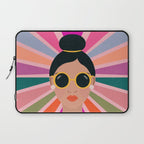 Woman Portrait -Retro Fun Laptop Sleeve Gallery Image 1