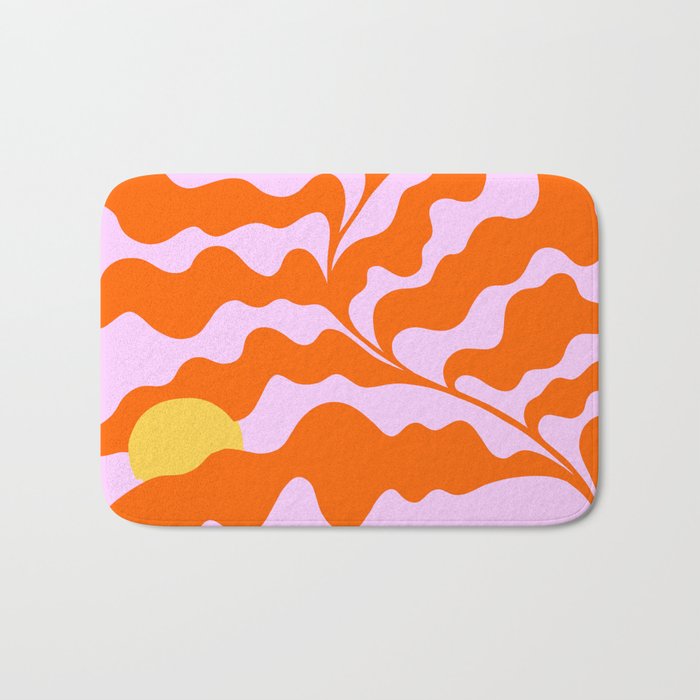 Matisse cut-outs - Pink & Orange Leaf on Sun Bath Mat Gallery Image 1
