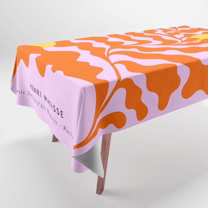 Matisse cut-outs - Pink & Orange Leaf on Sun Tablecloth Gallery Image 1