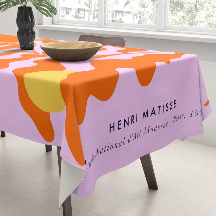 Matisse cut-outs - Pink & Orange Leaf on Sun Tablecloth Gallery Image 3