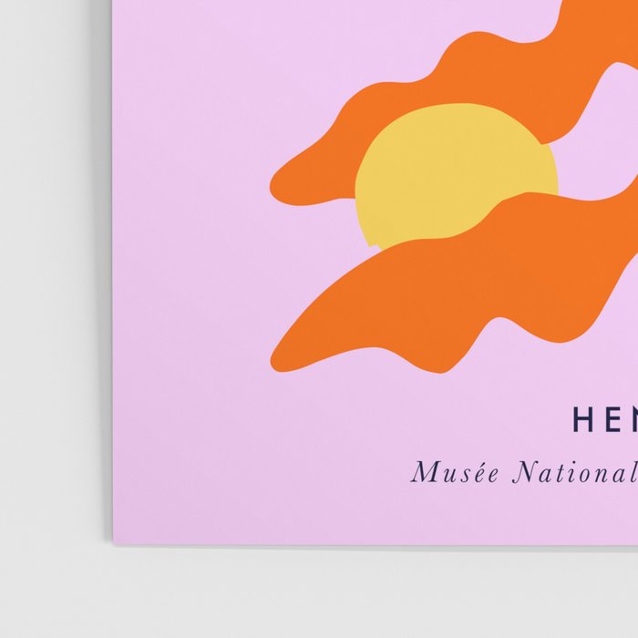 Matisse cut-outs - Pink & Orange Leaf on Sun Poster Gallery Image 3