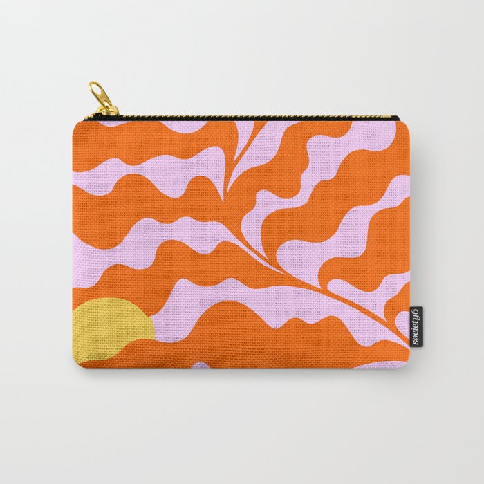 Matisse cut-outs - Pink & Orange Leaf on Sun Carry All Pouch Gallery Image 1