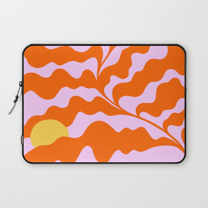 Matisse cut-outs - Pink & Orange Leaf on Sun Laptop Sleeve Gallery Image 1