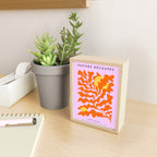Matisse cut-outs - Pink & Orange Leaf on Sun Mini Art Print Gallery Image 2