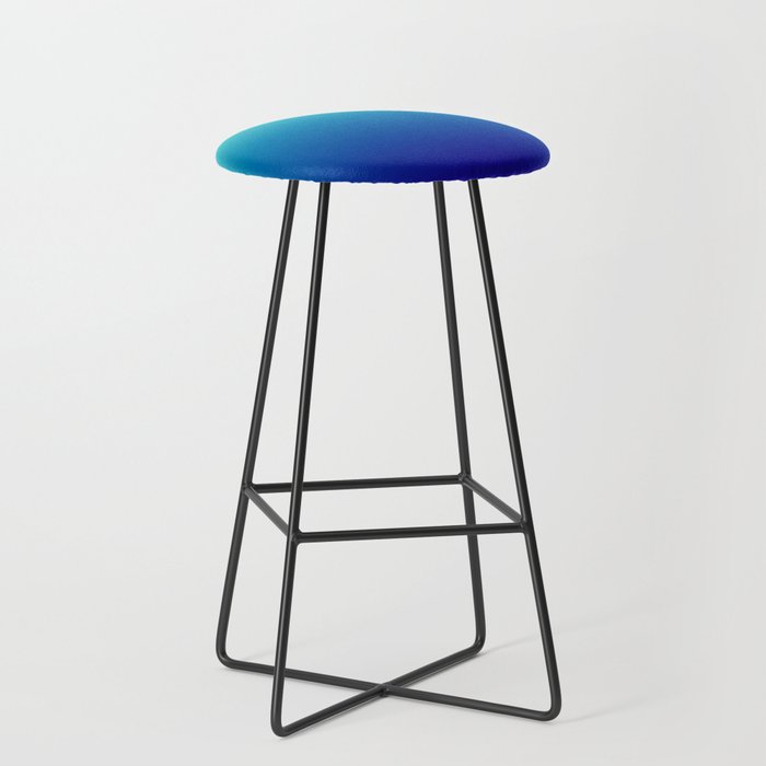 Turquoise Ultramarine Blue Gradient Stool Gallery Image 1