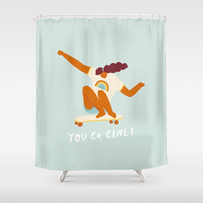 You go, girl! Shower Curtain Gallery Image 1