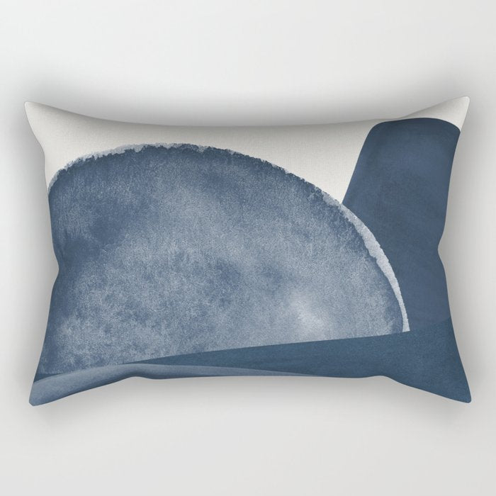 Blue Landscape Rectangular Pillow Gallery Image 2
