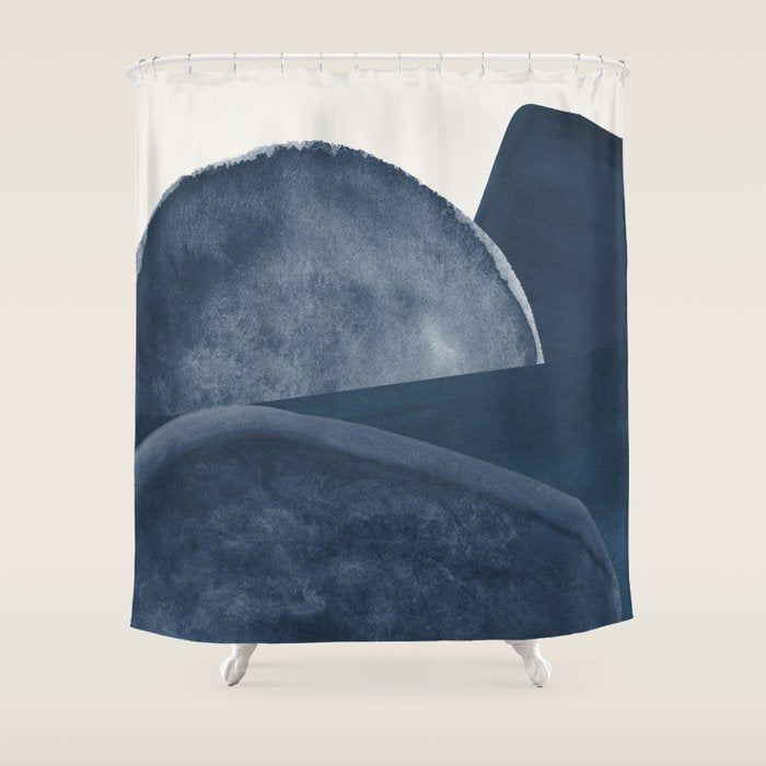 Blue Landscape Shower Curtain Gallery Image 1