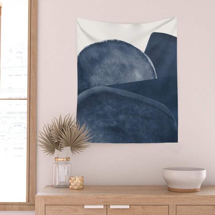 Blue Landscape Wall Tapestry Gallery Image 2