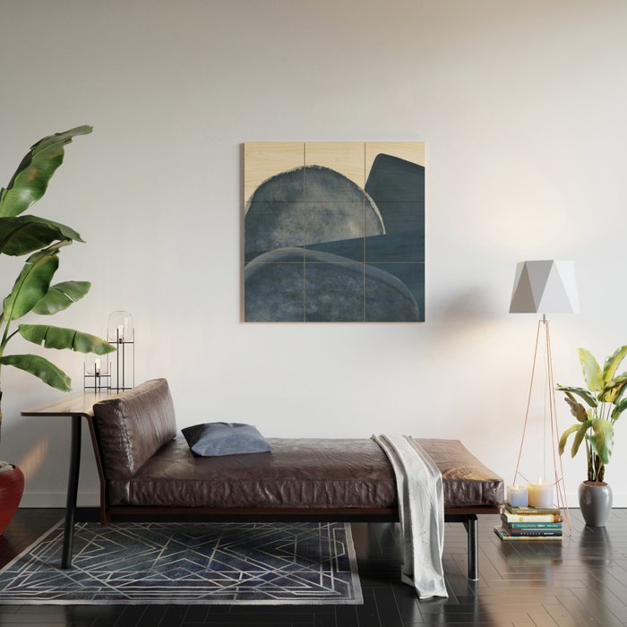 Blue Landscape Wood Wall Art Gallery Image 2