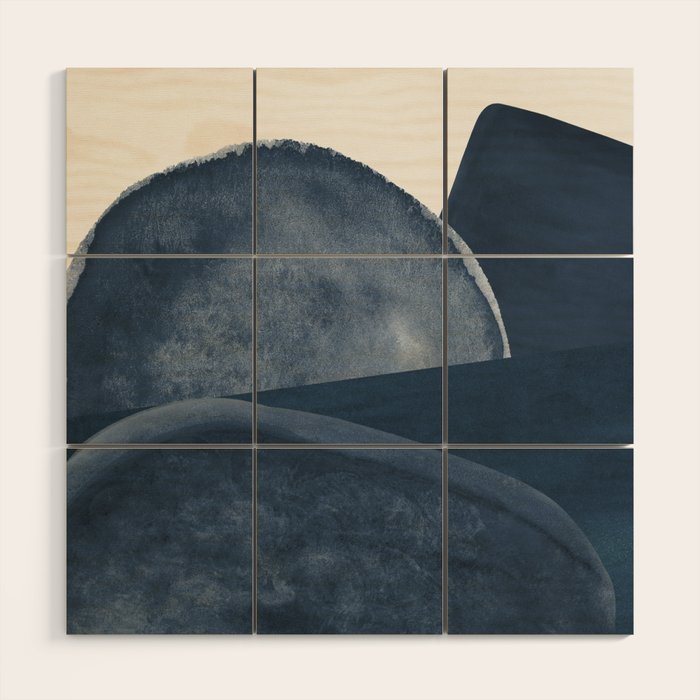 Blue Landscape Wood Wall Art Gallery Image 1