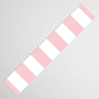 Large White and Light Millennial Pink Pastel Circus Tent Stripe Table Runner Gallery Image 3