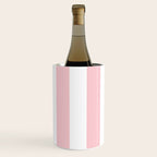 Large White and Light Millennial Pink Pastel Circus Tent Stripe Wine Chiller Gallery Image 1
