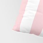 Large White and Light Millennial Pink Pastel Circus Tent Stripe Pillow Sham Gallery Image 4