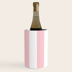 Large White and Light Millennial Pink Pastel Circus Tent Stripe Wine Chiller Gallery Image 3
