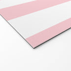 Large White and Light Millennial Pink Pastel Circus Tent Stripe Welcome Mat Gallery Image 2