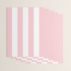 Large White and Light Millennial Pink Pastel Circus Tent Stripe Wrapping Paper Gallery Image 3