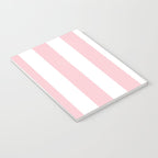 Large White and Light Millennial Pink Pastel Circus Tent Stripe Notebook Gallery Image 3