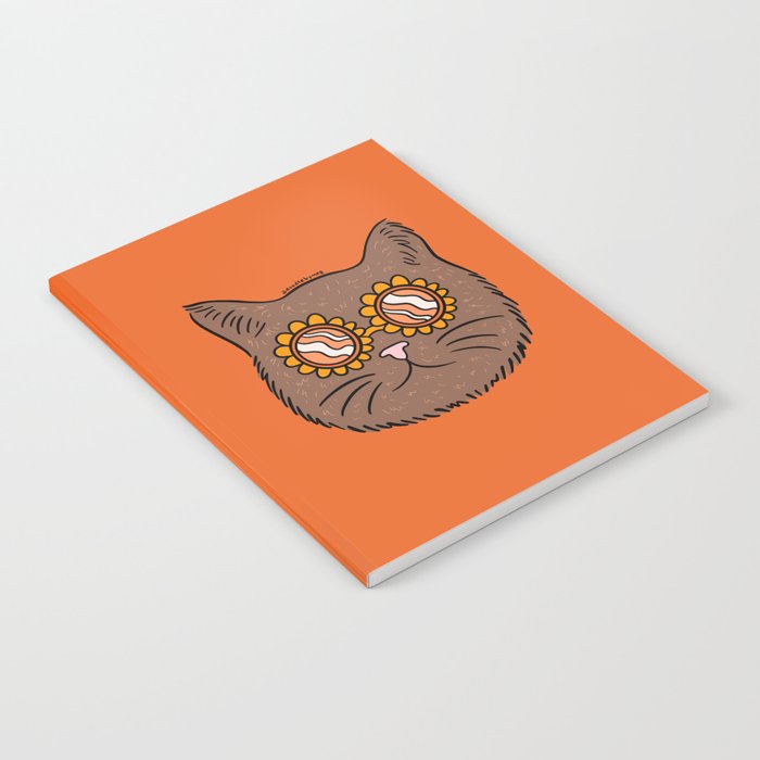 Brown Groovy Cat Notebook Gallery Image 1