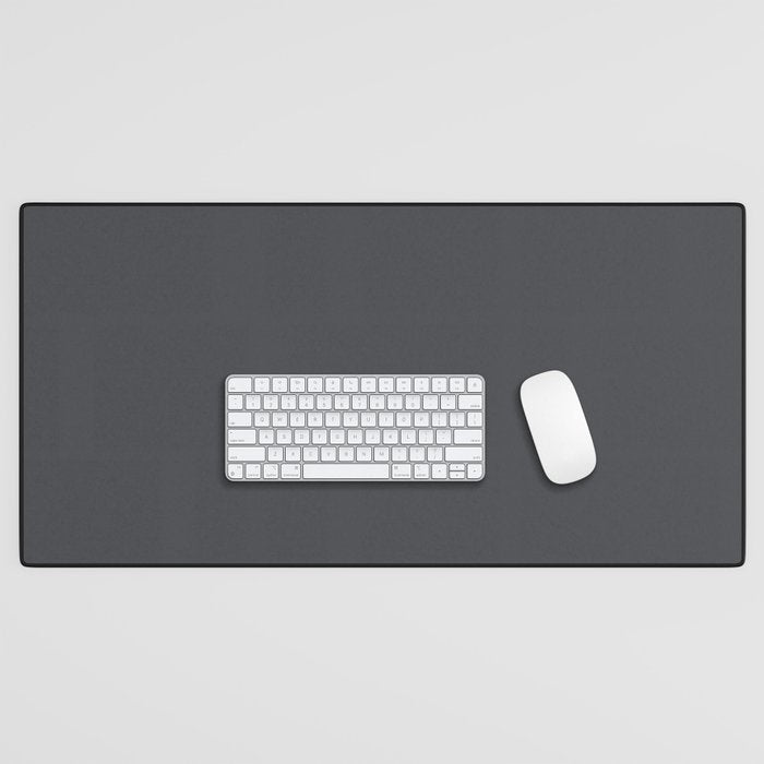 ASPHALT SOLID COLOR Plain Dark Neutral Shade  Desk Mat Gallery Image 1