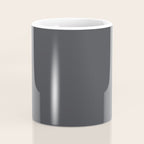 ASPHALT SOLID COLOR Plain Dark Neutral Shade  Coffee Mug Gallery Image 4