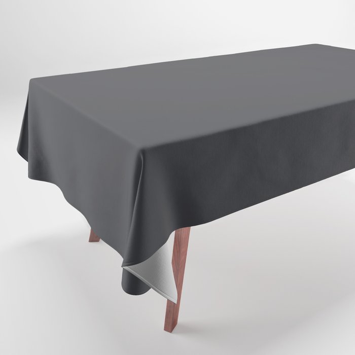 ASPHALT SOLID COLOR Plain Dark Neutral Shade  Tablecloth Gallery Image 1