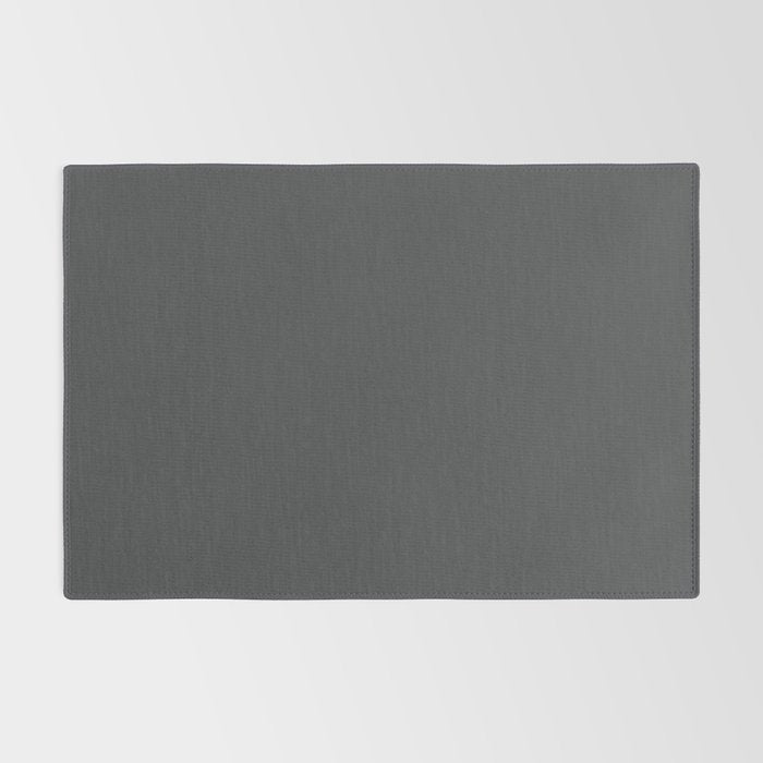 ASPHALT SOLID COLOR Plain Dark Neutral Shade  Rug Gallery Image 2