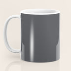 ASPHALT SOLID COLOR Plain Dark Neutral Shade  Coffee Mug Gallery Image 3