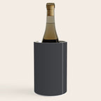 ASPHALT SOLID COLOR Plain Dark Neutral Shade  Wine Chiller Gallery Image 2