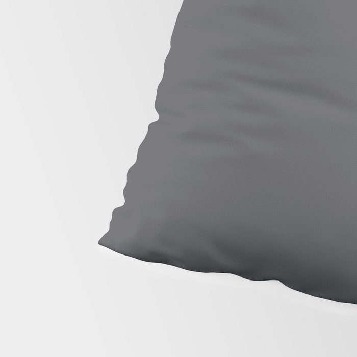 ASPHALT SOLID COLOR Plain Dark Neutral Shade  Pillow Sham Gallery Image 4