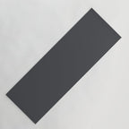 ASPHALT SOLID COLOR Plain Dark Neutral Shade  Yoga Mat Gallery Image 1